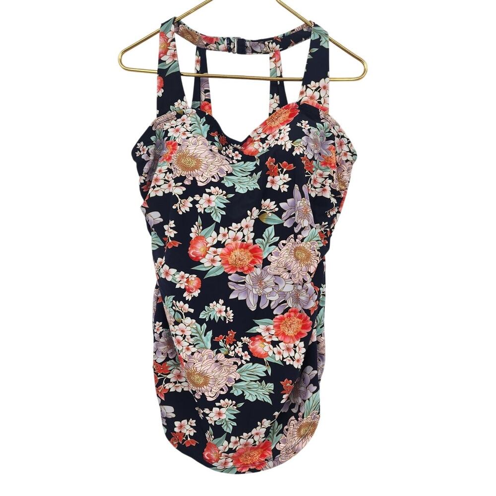 New NWT Meet.Curve Swimsuit 2XL‎ Black Floral